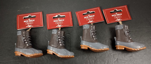 Red shed duck boot christmas - red,