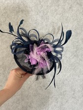 Navy Pink Fascinator Hat