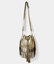 Joe Browns Gold Rush Metallic Suede Bag