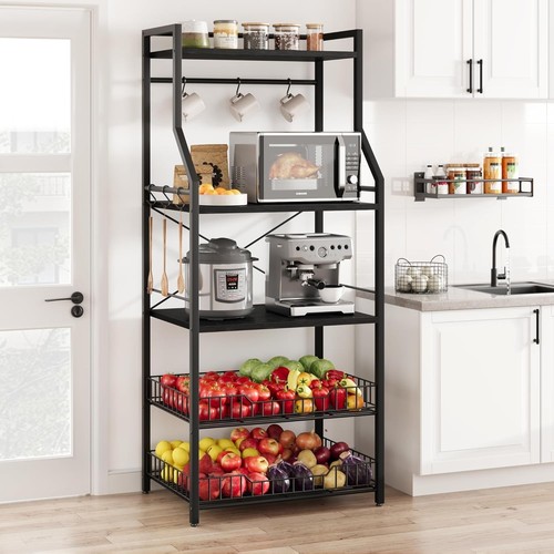 Tier microwave stand with - tier, 2