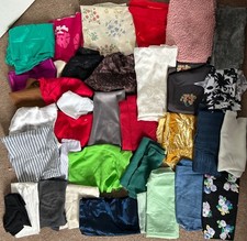 Vintage Patterned & Coloured Fabric Remnants 1.5 kg Off Cuts Material Bundle #44