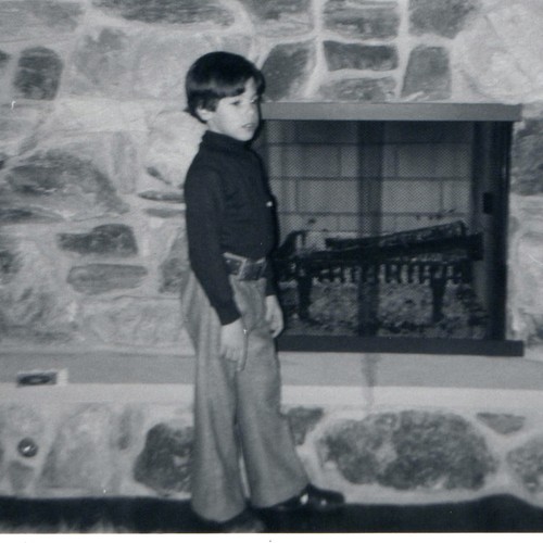 1973 stone fireplace boy - 1973,