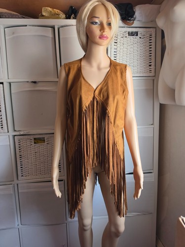 Women fringed vest size - women's, vest,