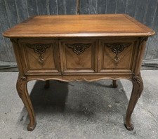 Antique French Oak Inlaid Side
