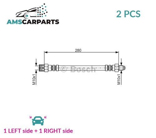 Brake hose line pipe rear - brake,
