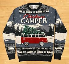 Small 38" chest VW Camper Van  Ugly Christmas Jumper Sweater Xmas Volkswagen