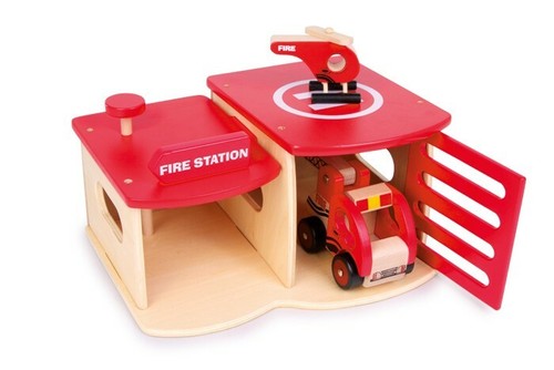 Wooden fire station - fire,