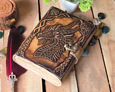 Embossed Dragon,Book of shadows leather journal, DND journal, leather sketchbook