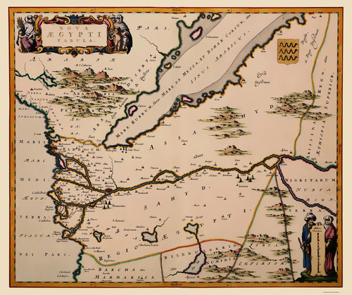 Historic map egypt blaeu - -,