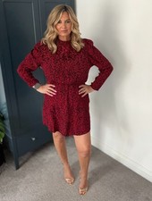 Zara Red/black Print Long