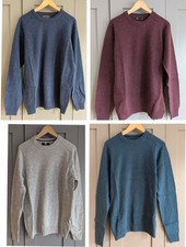 F & F mens Lambswool crew neck Stag Jumper size M/L/XL/2XL - Various Colours