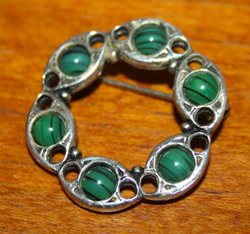 Retro malachite glass scottish - glass,