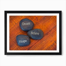 Black Inspirational Pebble