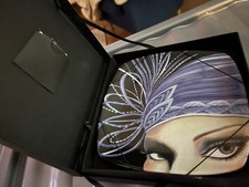 Vintage Clintons Art Deco Lady Flapper Plate - Purple