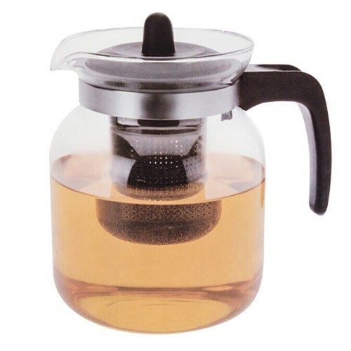 Clear glass teapot - clear, with