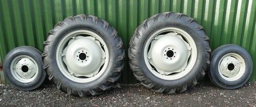 Tractor rims tyres - &, rears