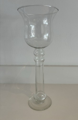 Vintage clear glass - stem, vase
