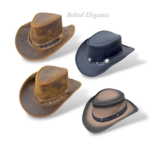 Men genuine leather cowboy - genuine,