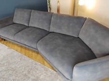 Sofology Adler Fabric 4 Seater Asymmetric in Lifestyle Mottled Charcoal (WA2)