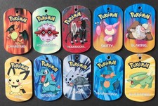 10 X Pokemon Metal Tags Tag