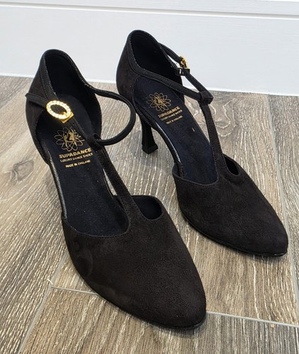 Supadance black suede dance - supadance,
