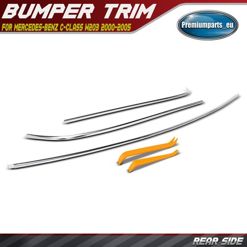Rear chrome bumper moulding - rear,