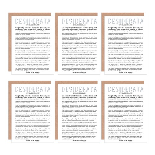Desiderata poem max - desiderata, by