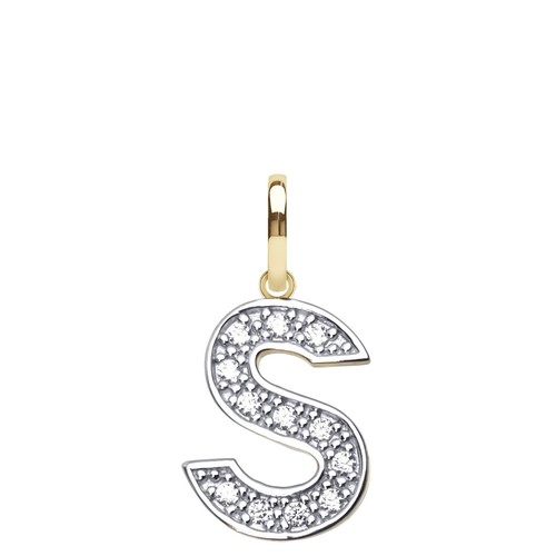 9ct gold initial pendant any - gold, s
