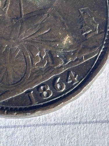 1864 victoria bun head - head, copper