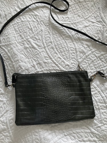 Ladies black faux leather - faux,