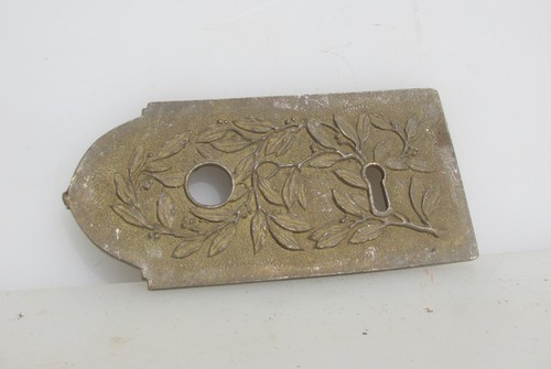 Vintage brass door handle lock - door,
