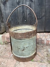 Vintage Large Metal Rustic Well Bucket Planter Garden