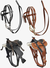 LeMieux Toy Pony Western Saddle Bridle Real Leather Kids Mini Play Horse Tack