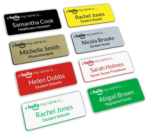 Hello name badge student - name,