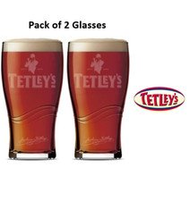 Tetley beer pint glass - pint,