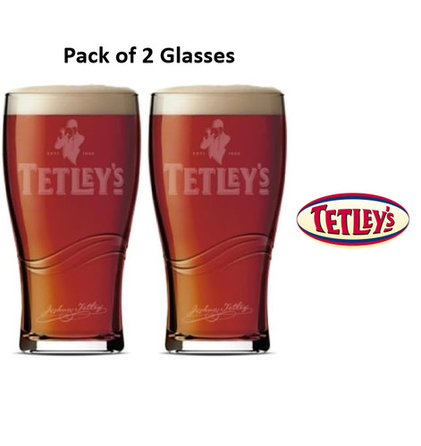 Tetley beer pint glass - pint,