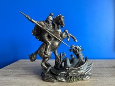Saint St. George Figurine. Saint St. George Killing the Dragon