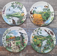 Wedgewood Colin Newman Country Panorama Plates x 4 Collectable Vintage 1980s