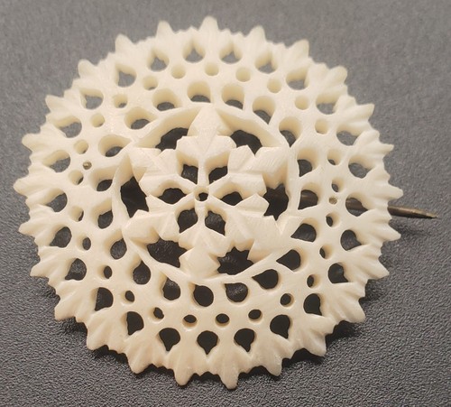 Antique carved filigree lace - carved,