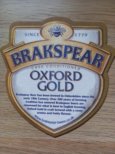Brakspear beer oxford gold - beer,