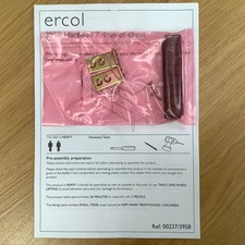 Ercol anti-tilt wall fixing and levelling kit for wooden chests/cabinets (new)