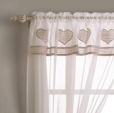 New Kitchen Window  Curtain set/Valance/Tie backs/Easy to hang/Amour/Kew