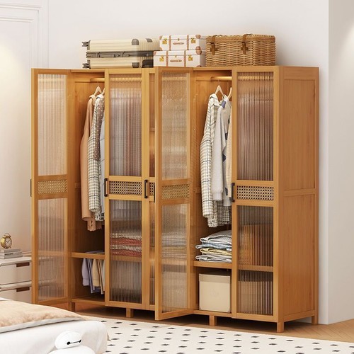 Bamboo doors wardrobe - bamboo, 2/3