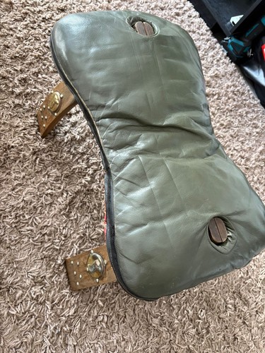 Vintage camel saddle seat foot - saddle,