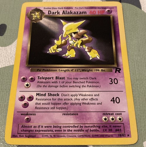 Pokémon dark alakazam tcg - pokémon,
