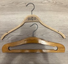 2 Vtg Wooden Coat Hangers