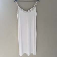 BNWOT M&S Marks & Spencer NEW Full Under Slip White UK 14 length 66cm Lace Trim