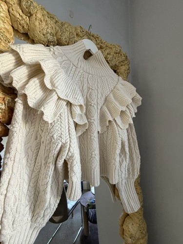 Zara cream cable knit jumper - cream,
