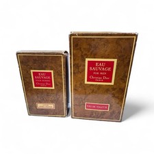 Vintage Christian Dior Eau Sauvage For Men 400ml & 200ml Empty Glass Bottles