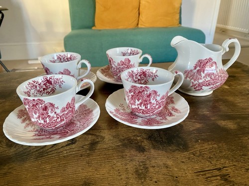 Four vintage red pink - four, red/pink